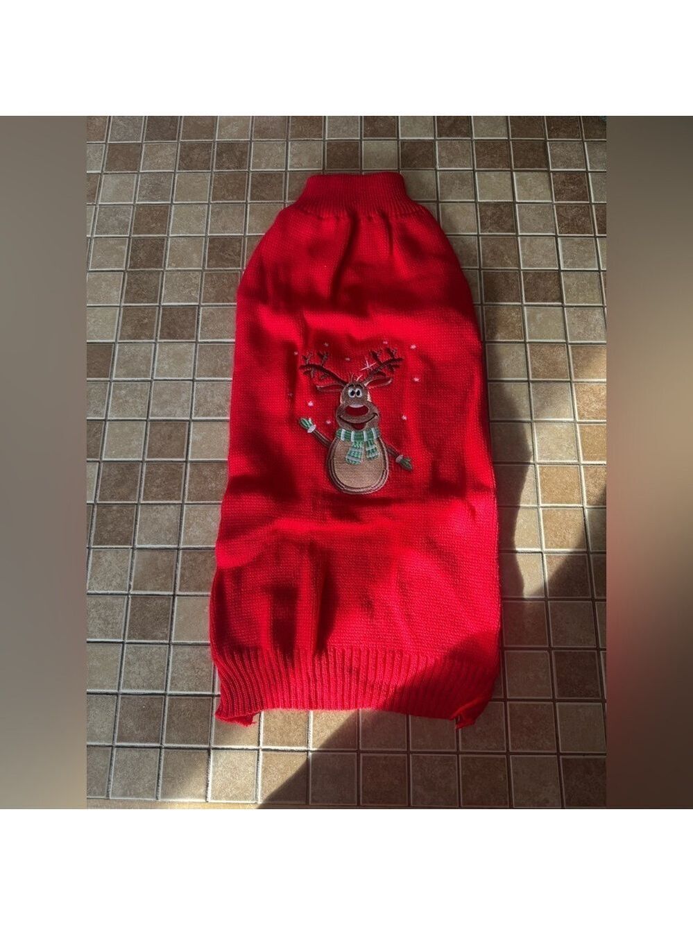 Bundle Up Your Pup with Our Warm and Festive XXL Red Dog Christmas Sweater!
